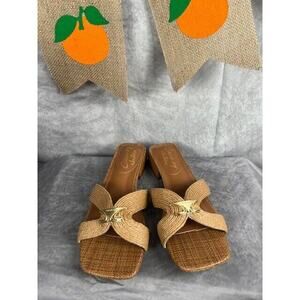 NEW Circus NY By Sam Edelman Joella Weave Flat Sandals - Natural Woven Size 7.5